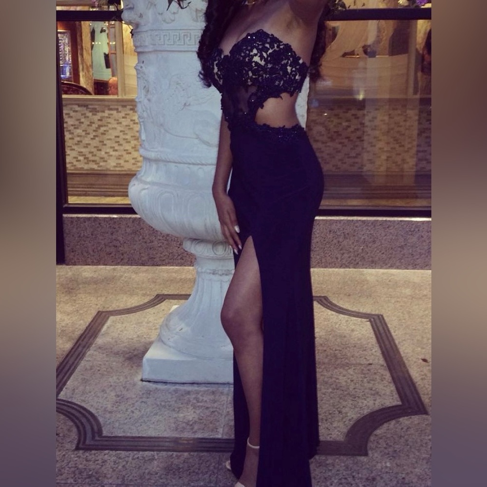 Navy blue prom dress